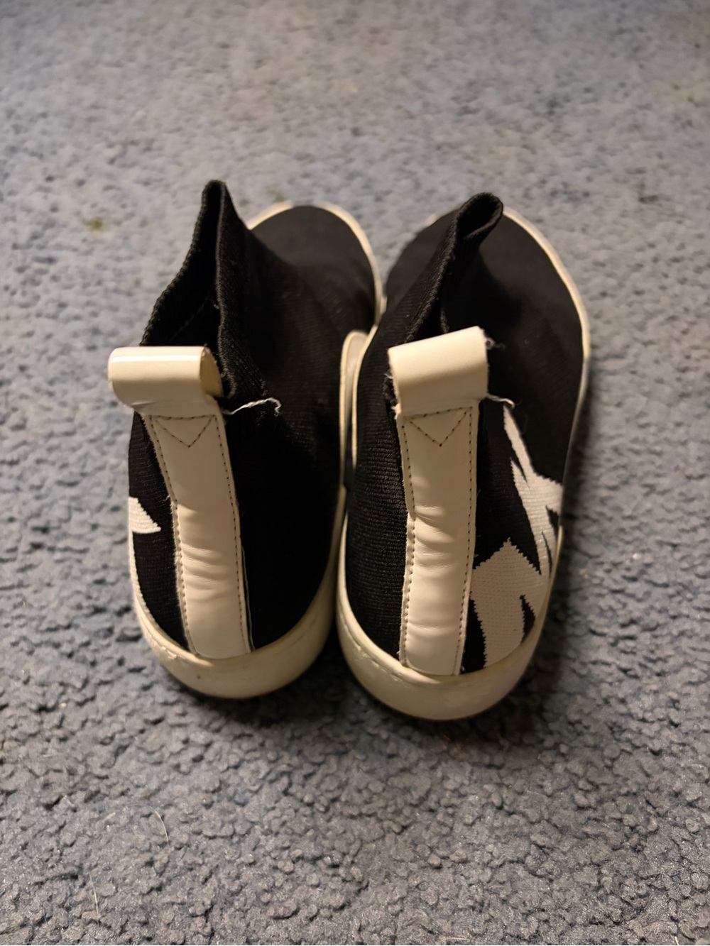 Michael Kors Black Knit Sock Sneakers with White MK Logo - Picture 2 of 4